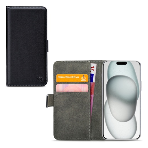 [MOB-CGWBCB-IPH15PLUS] Mobilize Classic Gelly Wallet Book Case Apple iPhone 15 Plus Black