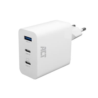 [AC2170] ACT USB-C/USB-A lader 65W 3-poorts met Power Delivery PPS, QuickCharge en GanFast
