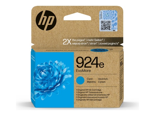 [4K0U7NE#CE1] HP 924XLe EvoMore  Cyan 800 afdrukken 4K0U7NE#CE1