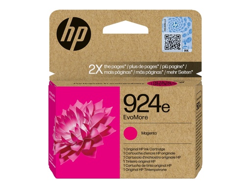 HP 924XLe EvoMore  Magenta 800 afdrukken 4K0U8NE#CE1