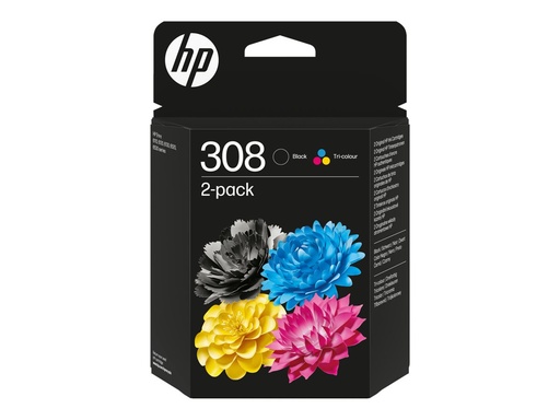 [6L6S6UE] HP 308 Envy Inkt (2) zwart-kleur 160/120pagina's (6L6S6UE)
