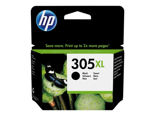 [3YM62AE#UUS] HP 305XL originele high-capacity zwarte inktcartridge, Hoog (XL) rendement, Inkt op pigmentbasis