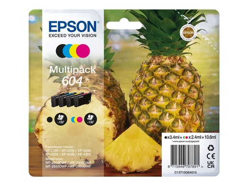 [C13T10G64010] EPSON 1LB Multipack 4colours 604 Ink