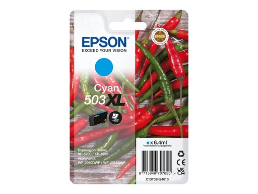 [C13T09R24010] EPSON 1LB Singlepack Cyan 503XL Ink
