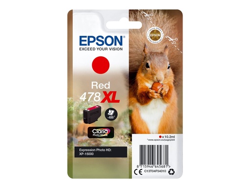 [C13T04F54010] EPSON 1LB Singlepack Rood 478XL Squirrel Clara Photo HD Inkt