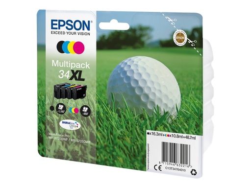 [C13T34764010] EPSON 2LB Multipack 4-kleuren 34XL DURABrite-inkt Ultra CMYK XL