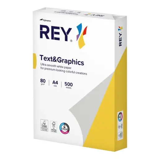 [RYTFS080X408] Rey Text & Graphics A4 80gr. Wit pak a 500 vel.