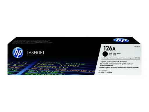 [CE310A] HP 126A originele zwarte LaserJet tonercartridge, 1200 pagina's, Zwart