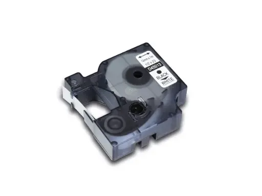 tapecassette Kangaro Dymo S0720680/40913 D1 zwart op wit 12mmx7m