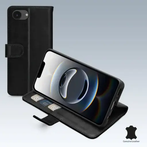 [MOB-LWB-IPHSE4] Mobilize Leather Wallet Apple iPhone 16e Black