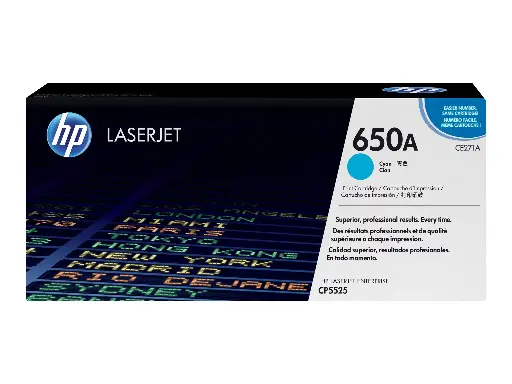 [CE271A] HP Color LaserJet 650A (CE271A) toner cyaan