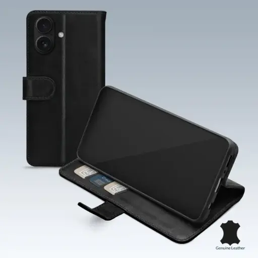 [MOB-LWB-IPH17] Mobilize Leather Wallet Apple iPhone 17 Black
