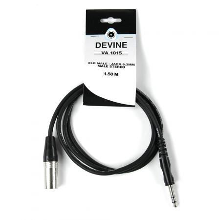 [9000-0008-5450] Devine VA1015 XLR male - jack 6.3mm male stereo 1.5 meter 