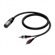 [CAB703/10] Procab CAB703 XLR male - 2x RCA male 10.00 meter 