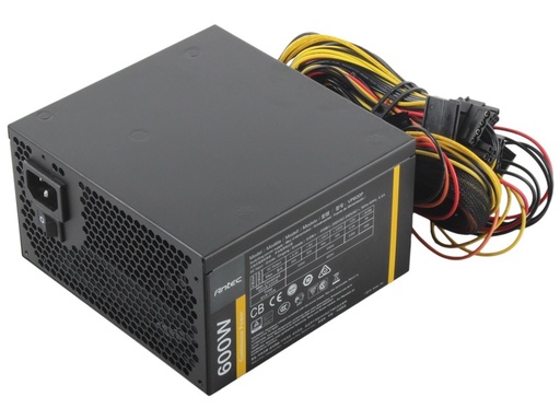 [0-761345-06424-8] Antec VP600P ATX12V & EPS12V Power Supply - 88% Efficiency - 600 W - 220 V AC Input Voltage - 3.3 V 