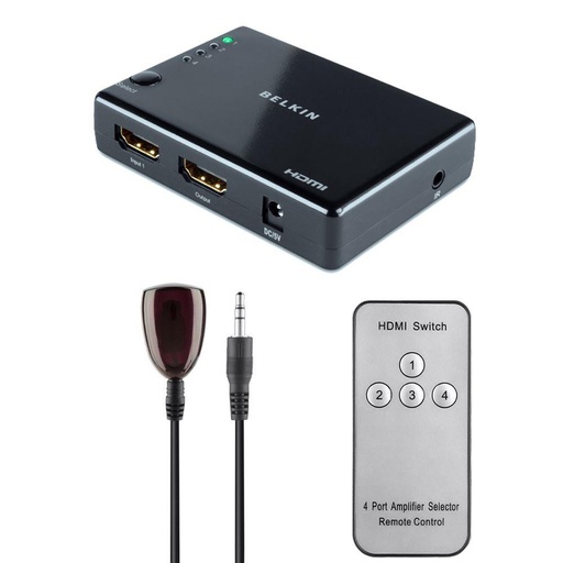 [F3Y045BF] Belkin HDMI switch 4 in 1 out black