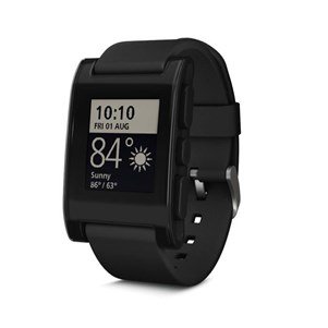 Pebble E-Paper Watch Zwart