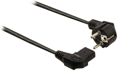 Powercable C13 hoek 2m