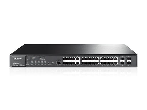 [TL-SG3424P] TP-Link JetStream Gigabit L2 Managed PoE Switch met 24 poorten en 4 combi SFP-sleuven
