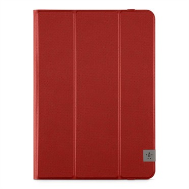[F7N319BTC04] Belkin Trifold Folio Carrying Case (Folio) for 25.4 cm (10") iPad Air, iPad Air 2, Tablet - Mix It Red - Fabric