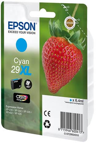 [C13T29924012] Epson 29XL - 11.3 ml - cyaan - origineel - inktcartridge