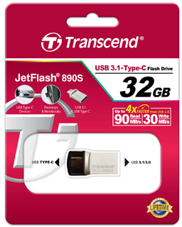 [TS32GJF890S] Transcend JetFlash 890 32GB Grijs